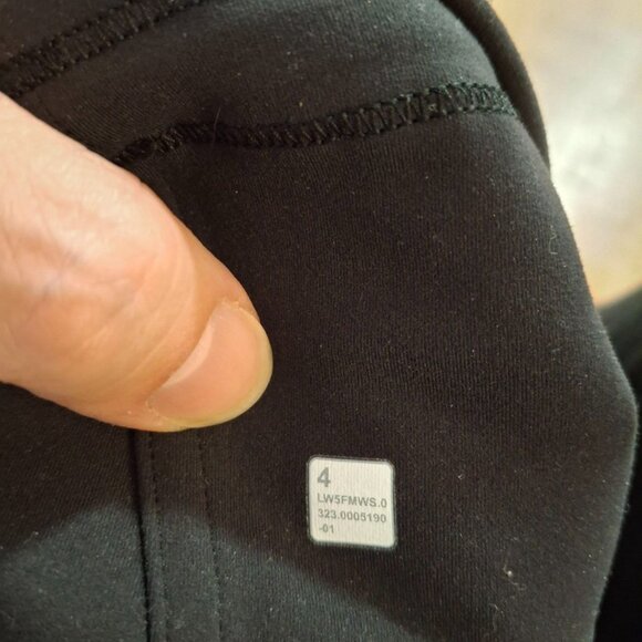 Lululemon Black Mesh Panel Leggings Sz 4 25" - Picture 4 of 9